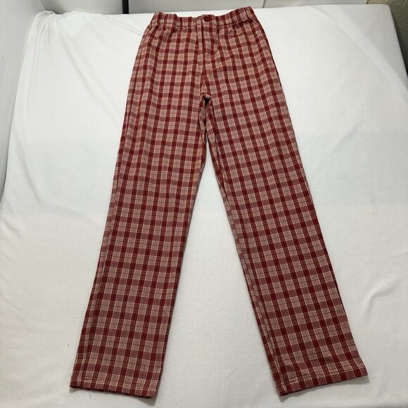 Brandy Melville Pants - Brandy Melville Women's One Size Red Plaid Check High Rise Tilden Pants MW760
